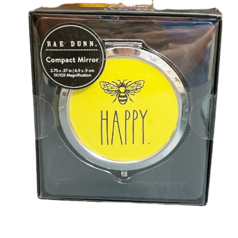 NIB Rae Dunn 🐝 HAPPY Compact Mirror